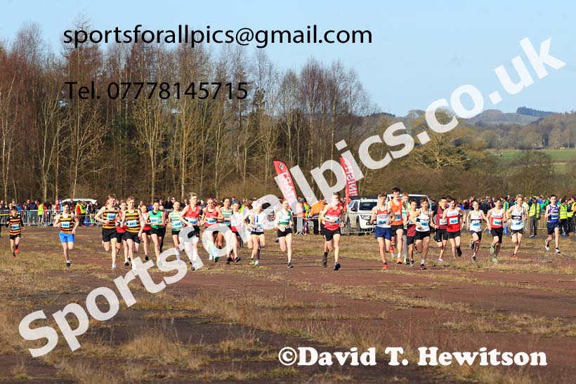 Boys and Girls Under-15s 2023 Elswick Harriers Road Relays, Albamarle Barrack Airfield, Ouston, Northumberland. Photo: David T. Hewitson/Sports for All Pics